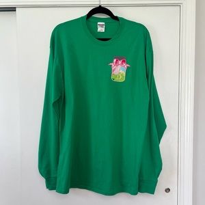 Kelly Green Monogramed Long Sleeve Tee